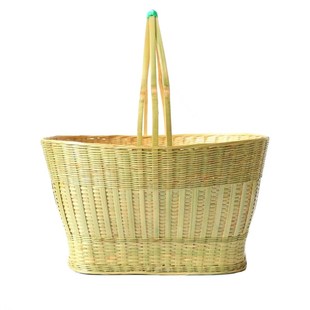 手工制作竹篮g子竹编织手提鸡蛋篮水果收纳竹筐竹编家用菜篮竹篮