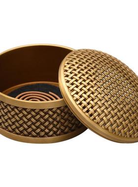 意香炉纯炉黄铜家GDF21199用室内大号盘檀香塔香打香篆香薰创摆香