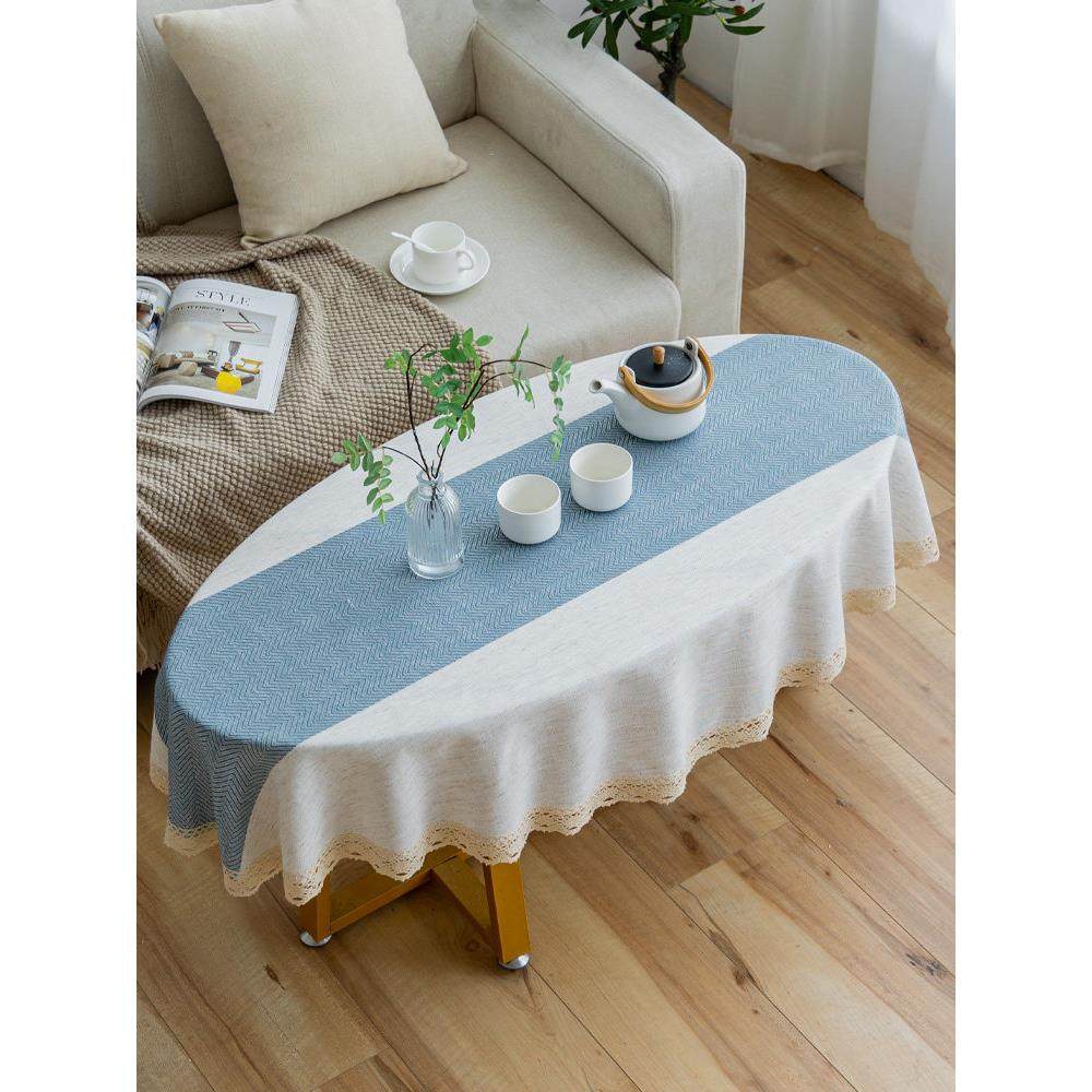 椭圆咖啡桌桌布形家代无障碍豪华现小公寓客厅用鸭蛋HVT形小茶几