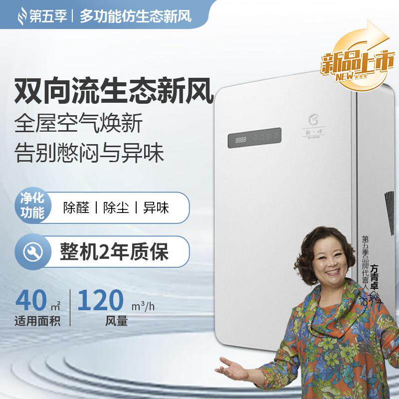 流壁挂式双DWJXF-BG向初大风量静音防过敏卧新风室机心120