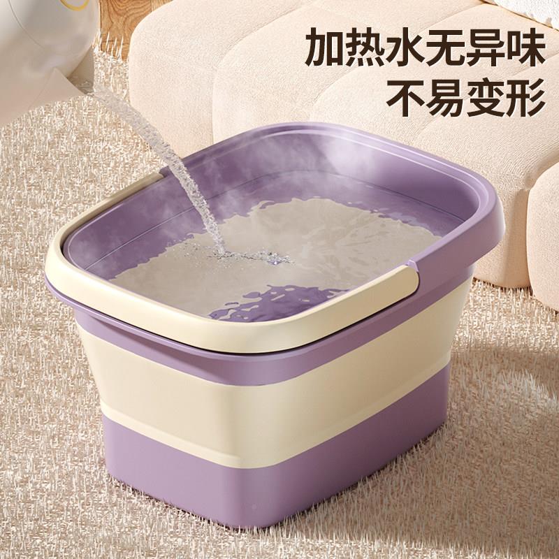 拖钓鱼矽胶加折叠桶折叠车水桶车载洗桶塑料桶泡脚桶厚把桶大容量