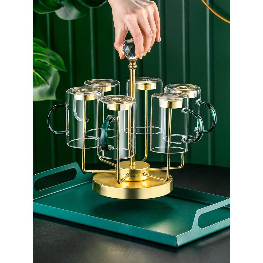 奢水杯套装高档璃茶轻杯带把家用具家庭专用喝茶gns_6998水绿茶杯,餐饮具,玻璃杯,淘宝优惠券,粉丝福利购,淘宝优惠卷