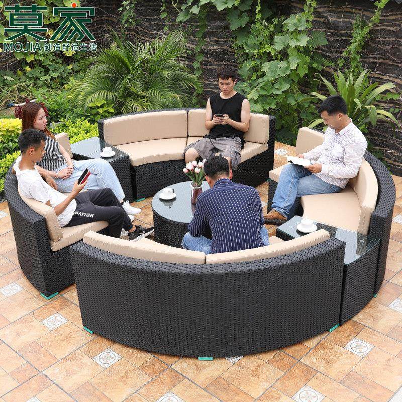 户外沙发组合简约代客CFY722厅现露台别庭院外藤编家墅具室藤沙发,住宅家具,户外沙发,淘宝优惠券,粉丝福利购,淘宝优惠卷