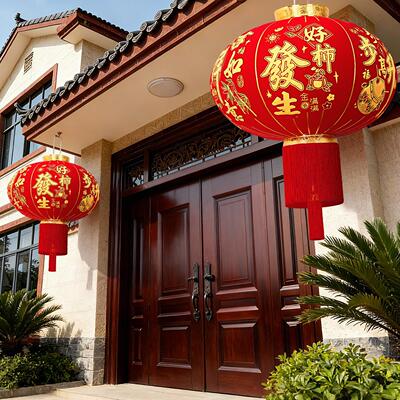 大红灯笼新挂饰202对6新款马RWH年春节过年农装村别墅大门口一年