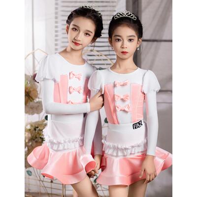 FAZ秋冬童DNWL857高级感演出训训练习服女少儿练网红拉丁舞练功演