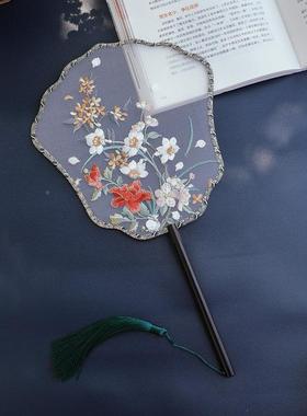 【团OKX扇】扇古风海棠中国风古风汉服扇舞团蹈跳舞绣花刺绣古风