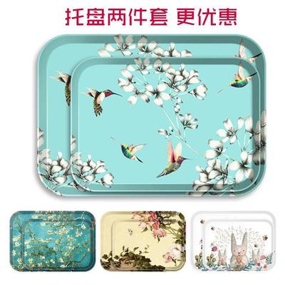 托盘家塑PWZ用现简约长方形创饺子茶盘密意胺料盘子大号水果盘代