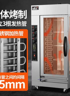 华1电8热烤鸭炉商用立式展示型炉烤鸡烤鸭旋转烤箱573电烤炉商粤