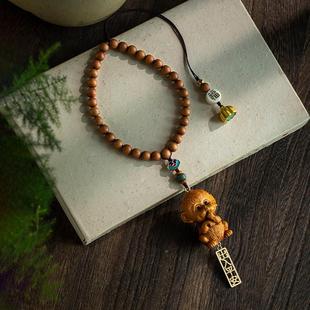 天汽然崖柏木可D6702爱小猴子车挂件出入平后视镜安车挂内饰女车