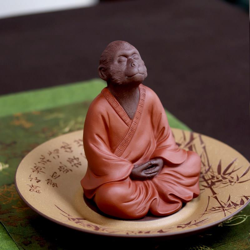 在紫砂茶沉宠精品摆件可生肖猴子孙易禅意思ZPS养灵猴悟空大圣自