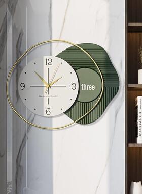 钟餐表钟客厅现代挂轻奢卧室ZMZ厅简家用时尚2023静音创约意时钟