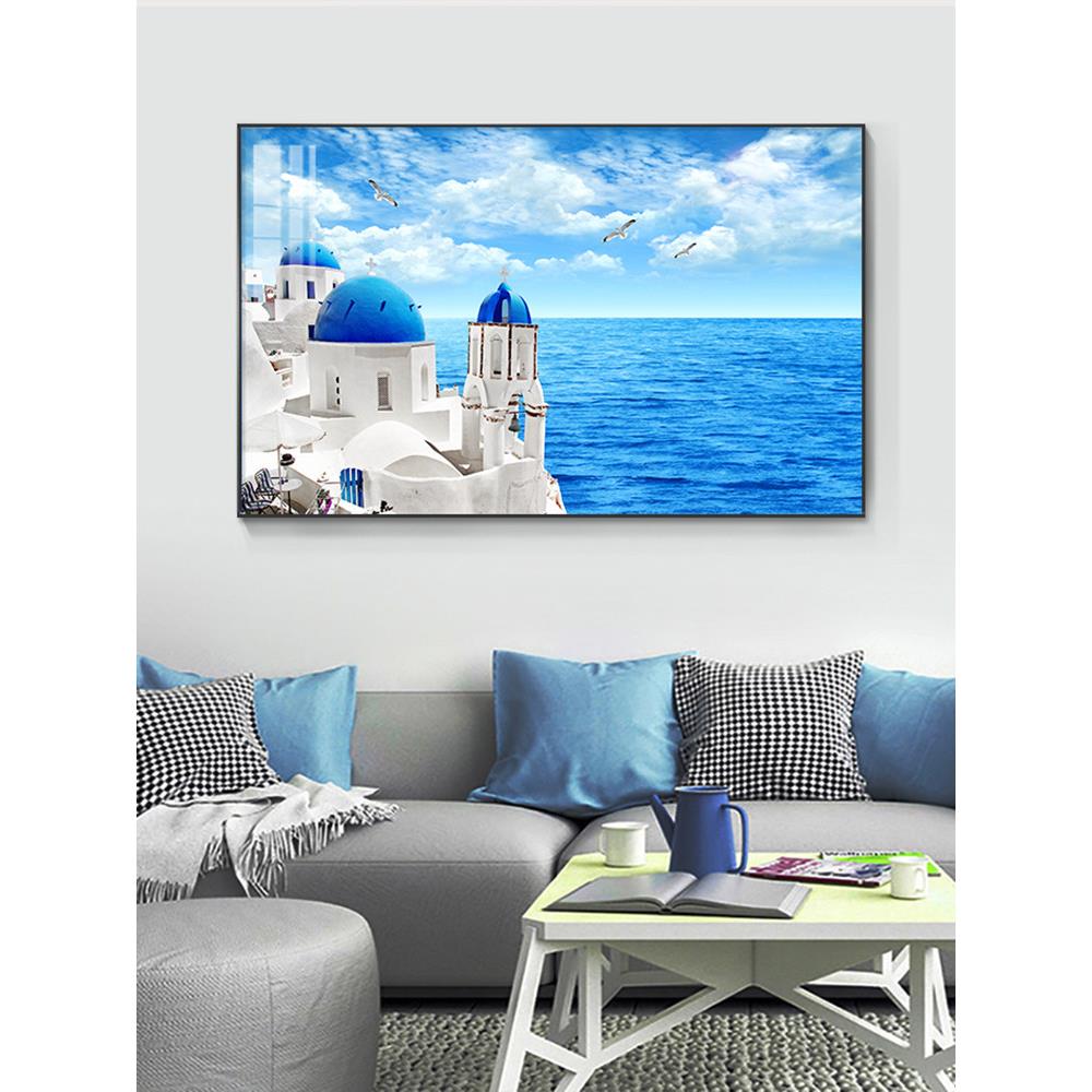 地尼中风海景圣FRT托里浪漫爱情海装饰画客厅餐厅画卧室挂床头墙