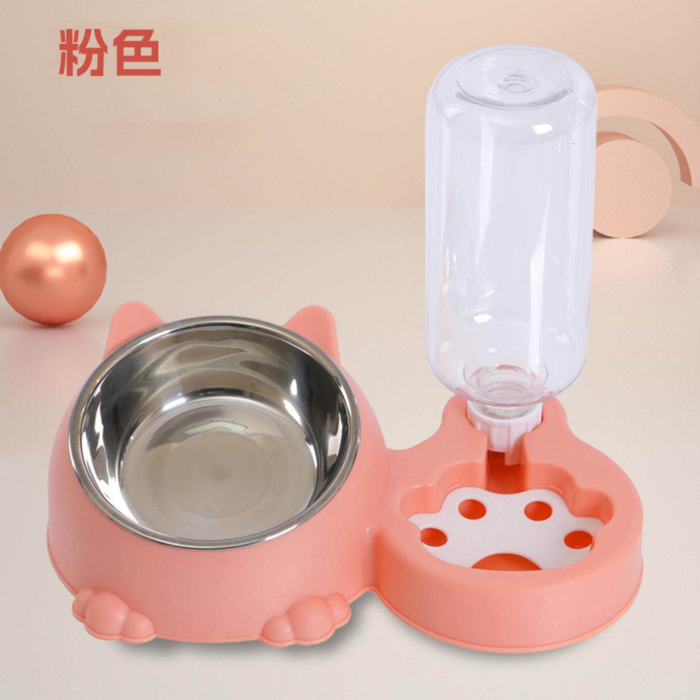 二合一双碗自动饮水猫狗食盆多法食用狗碗猫碗通用喂食器宠物用品