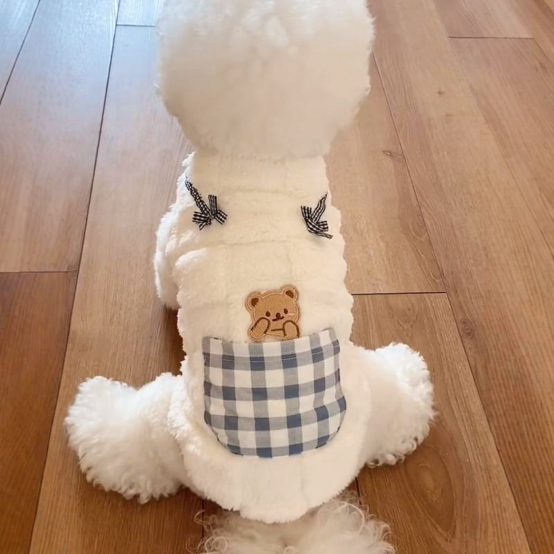 狗狗衣服春秋款口袋熊卫衣宠物博美泰迪比熊保暖服饰猫咪布偶衣服