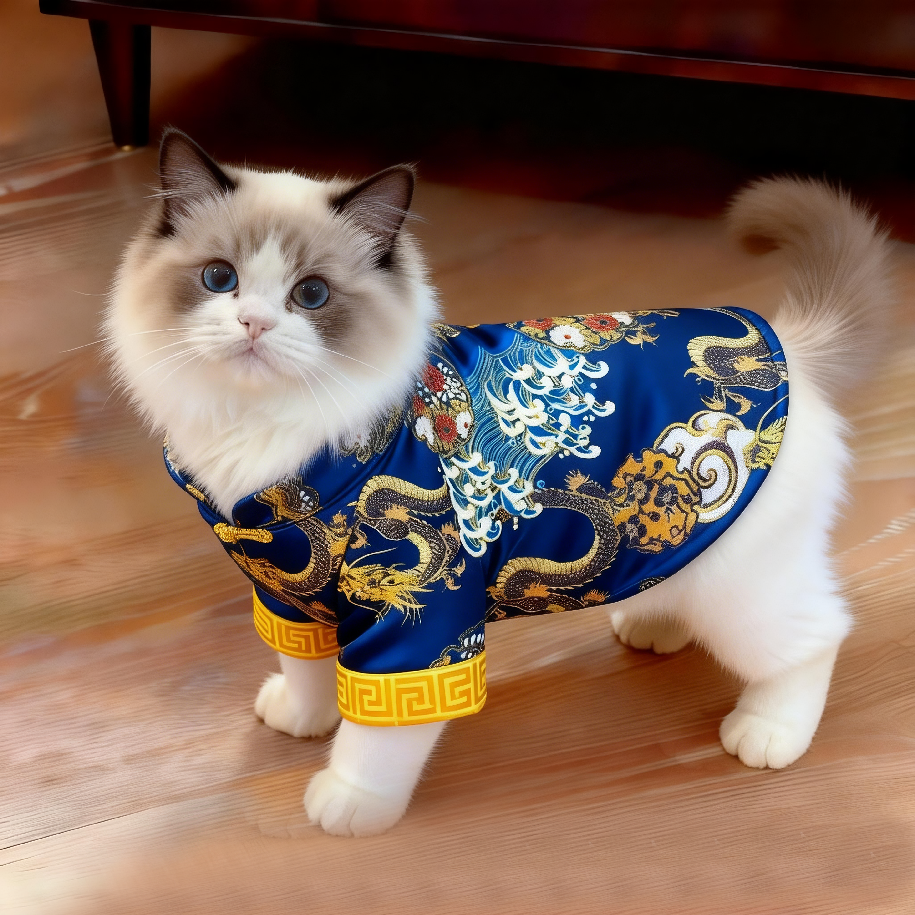 小猫咪衣服新年装喜庆龙盘扣唐装冬季狗狗保暖棉衣宠物过年服饰,宠物/宠物食品及用品,猫宠物服装/雨衣（新）,淘宝优惠券,粉丝福利购,淘宝优惠卷