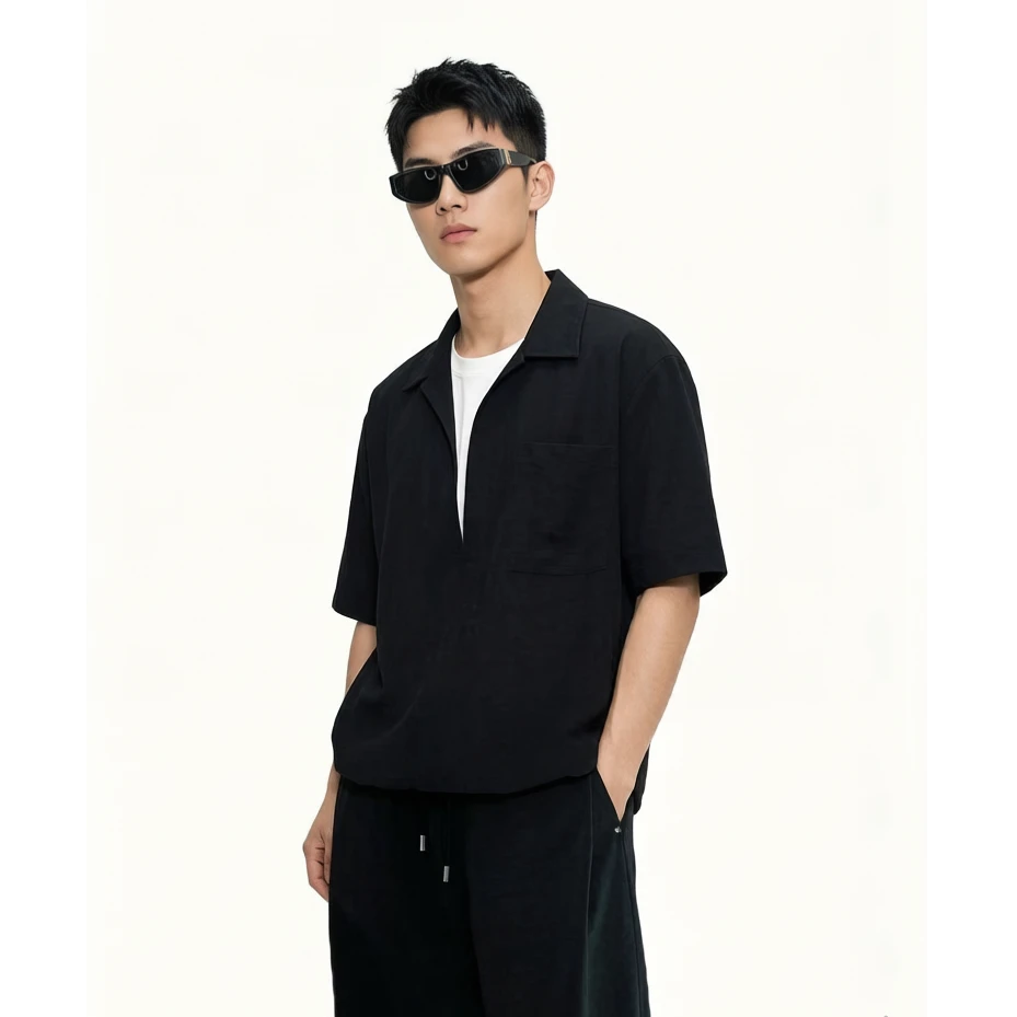 春夏季男士套装短袖长裤爆款休闲假两件潮流时尚百搭简约新款套装