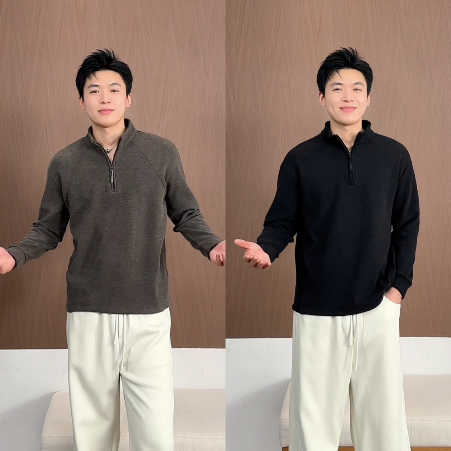 简约宽松休闲百搭长袖卫衣秋季新款高级感时尚圆领商务气质男士