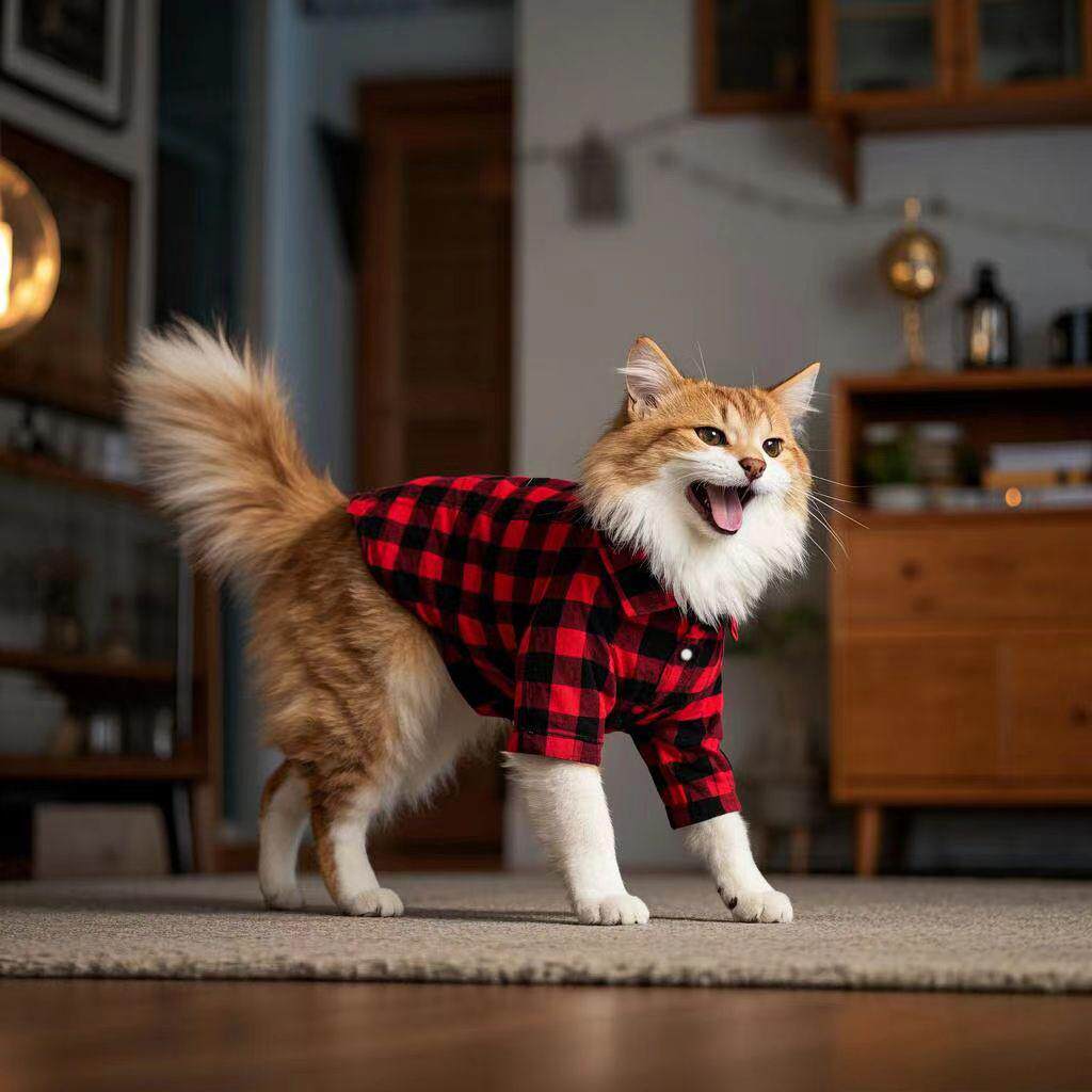 帅气公猫小猫衣服无毛猫秋冬季保暖防掉毛蓝猫四脚金渐层橘猫宠物
