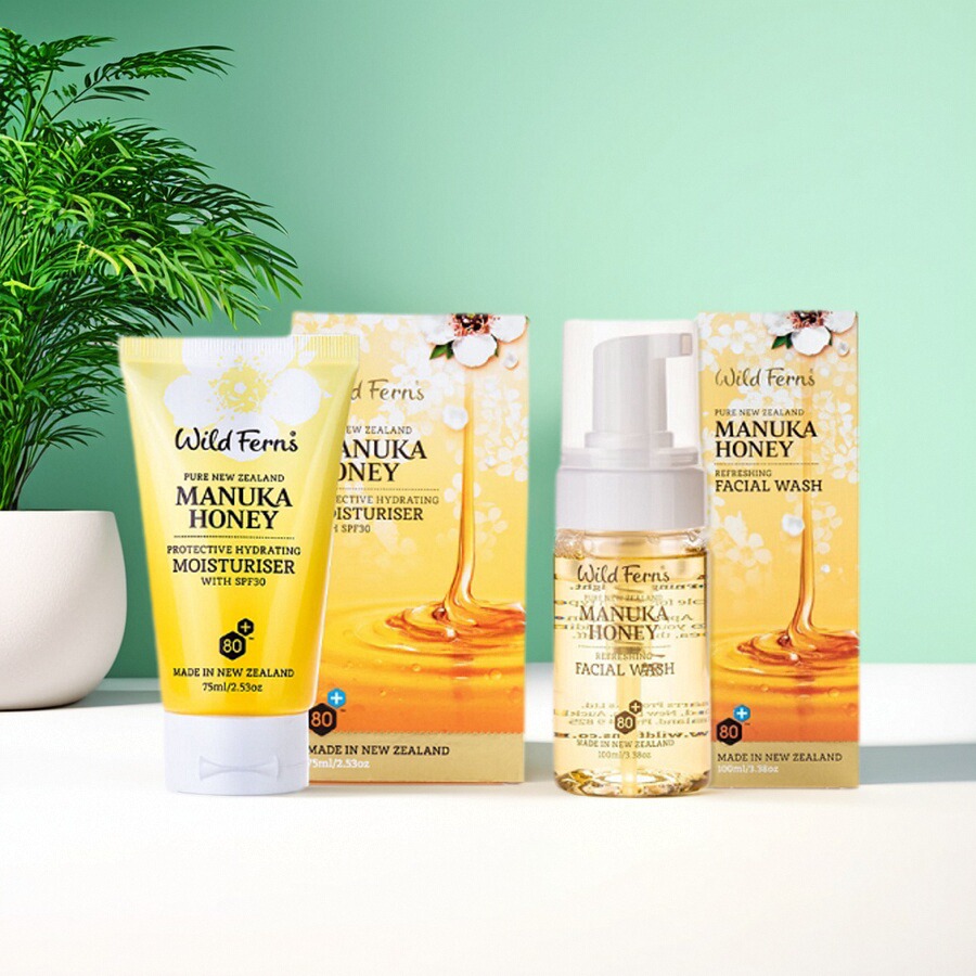 新西兰原装进口帕氏Parrs麦卢卡蜂蜜洗面奶防晒霜SPF30+特惠套装