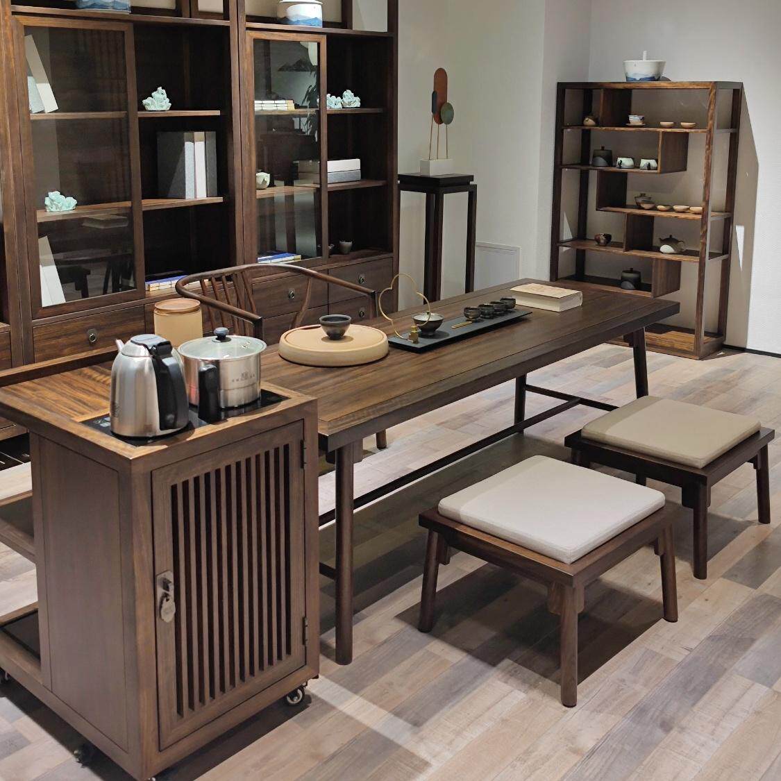 君和新中式茶几非洲黑檀木阳台小茶桌爱里古夷苏木泡茶台檀风家具