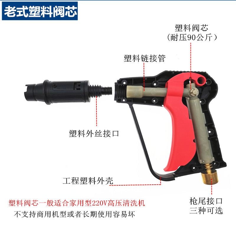 家用型高压洗车泵清洗机水枪高压冲车刷车机加压水枪头冲洗高压