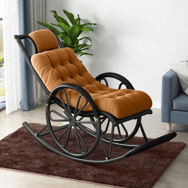 藤椅摇椅成人午睡躺椅客厅阳台懒人椅逍遥椅老人休闲摇摇椅藤摇椅