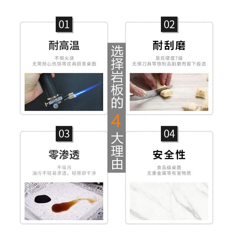 岩板子母茶几简约小户型现代客厅家用轻奢圆形茶桌子母茶几组合桌