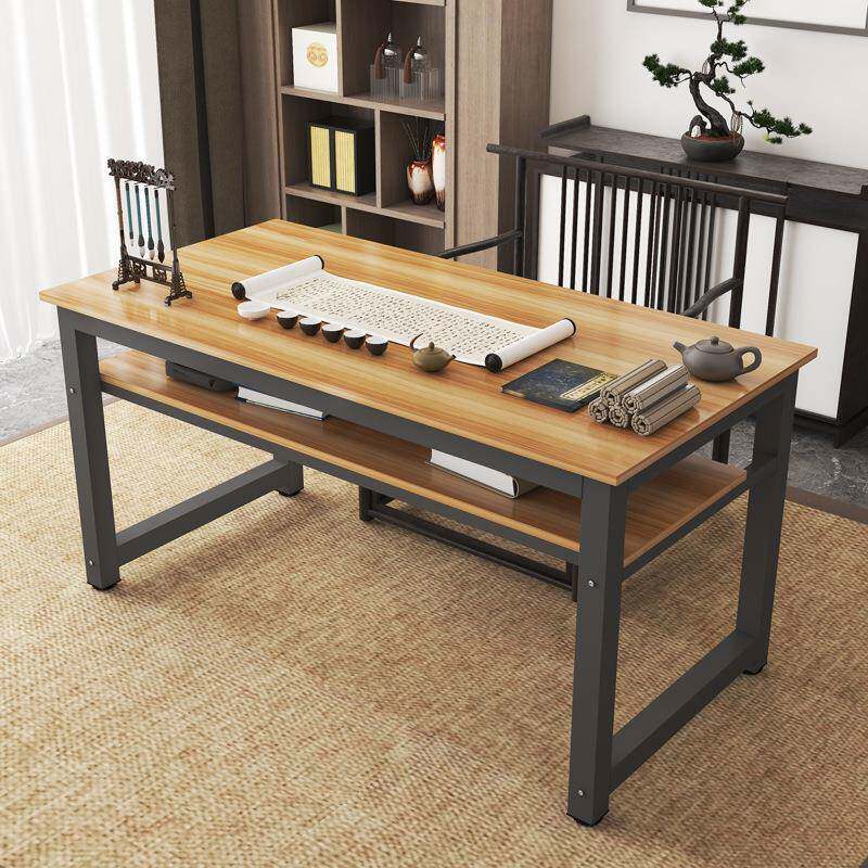 桌学习桌现代桌书法课桌书桌学习电脑桌写字桌书画双层简约桌子培