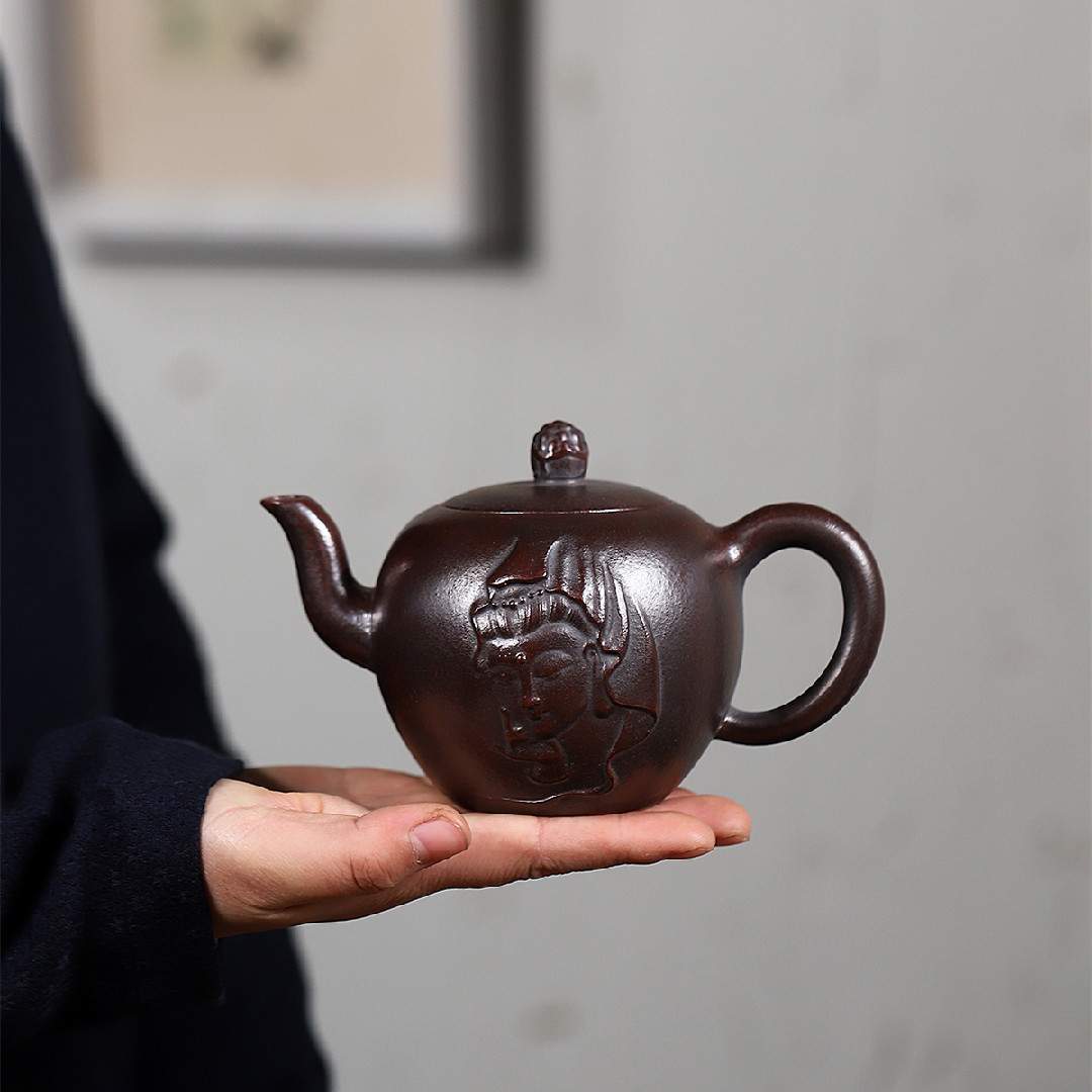 禅心美人肩 宜兴紫砂壶原矿高温紫泥精美紫砂茶壶产地直销