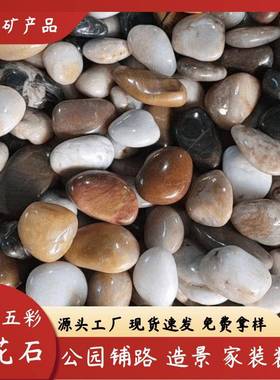 精品五彩雨花石原石天然鹅卵石公园铺路造景家庭装饰