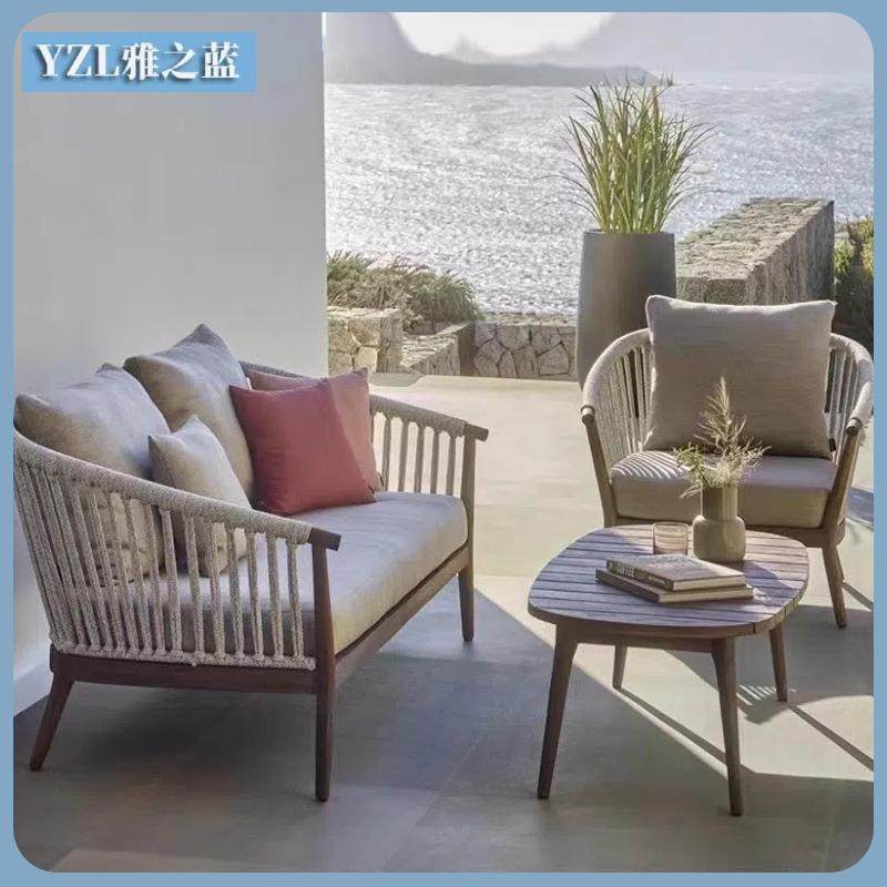 北欧户外实木沙发别墅度假阳台沙发民宿花园休闲藤椅庭院户外沙发,家装灯饰光源,其它灯具灯饰,淘宝优惠券,粉丝福利购,淘宝优惠卷