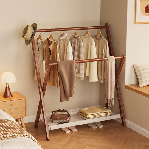 折叠挂衣架落地立式床边