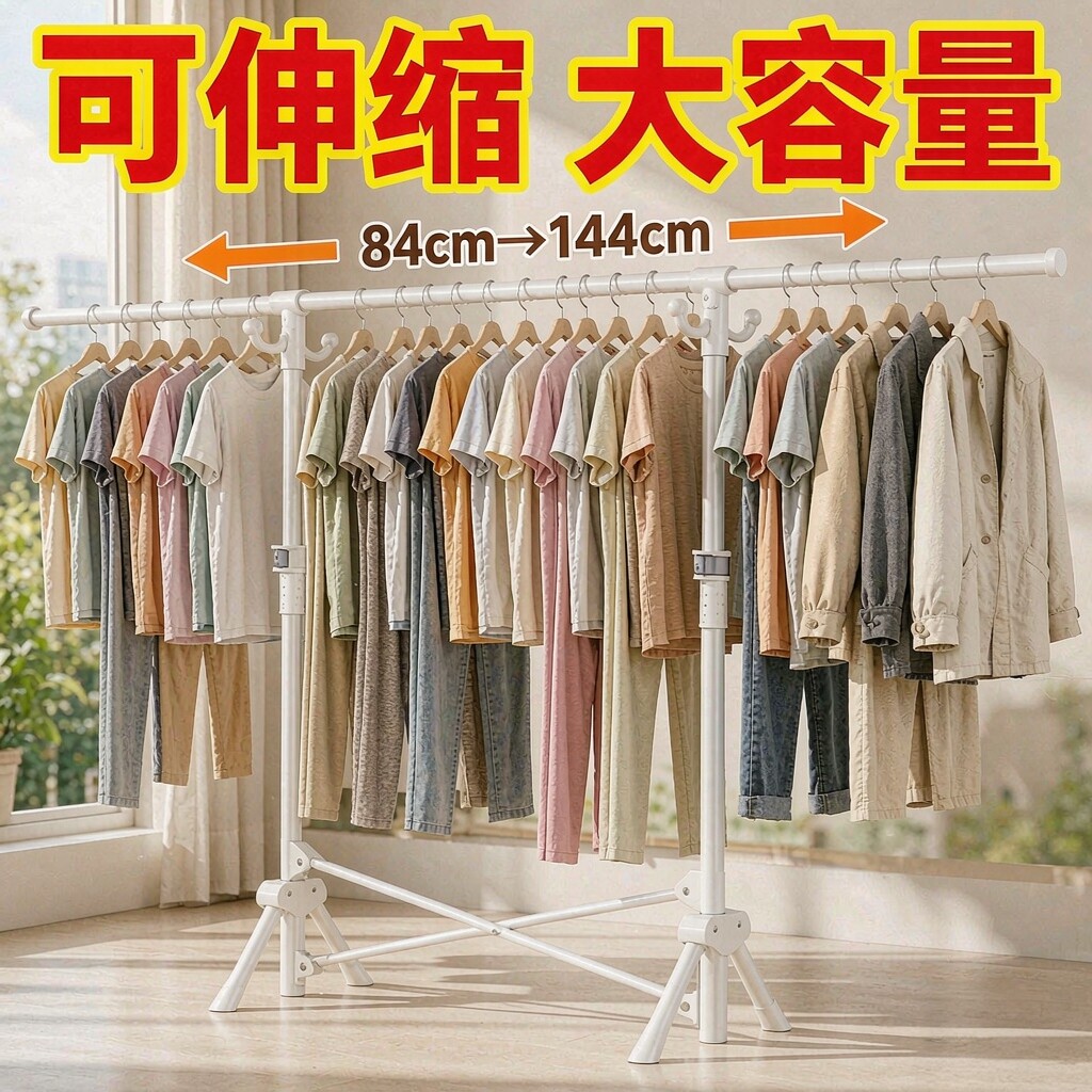 晾衣架落地阳台家用折叠