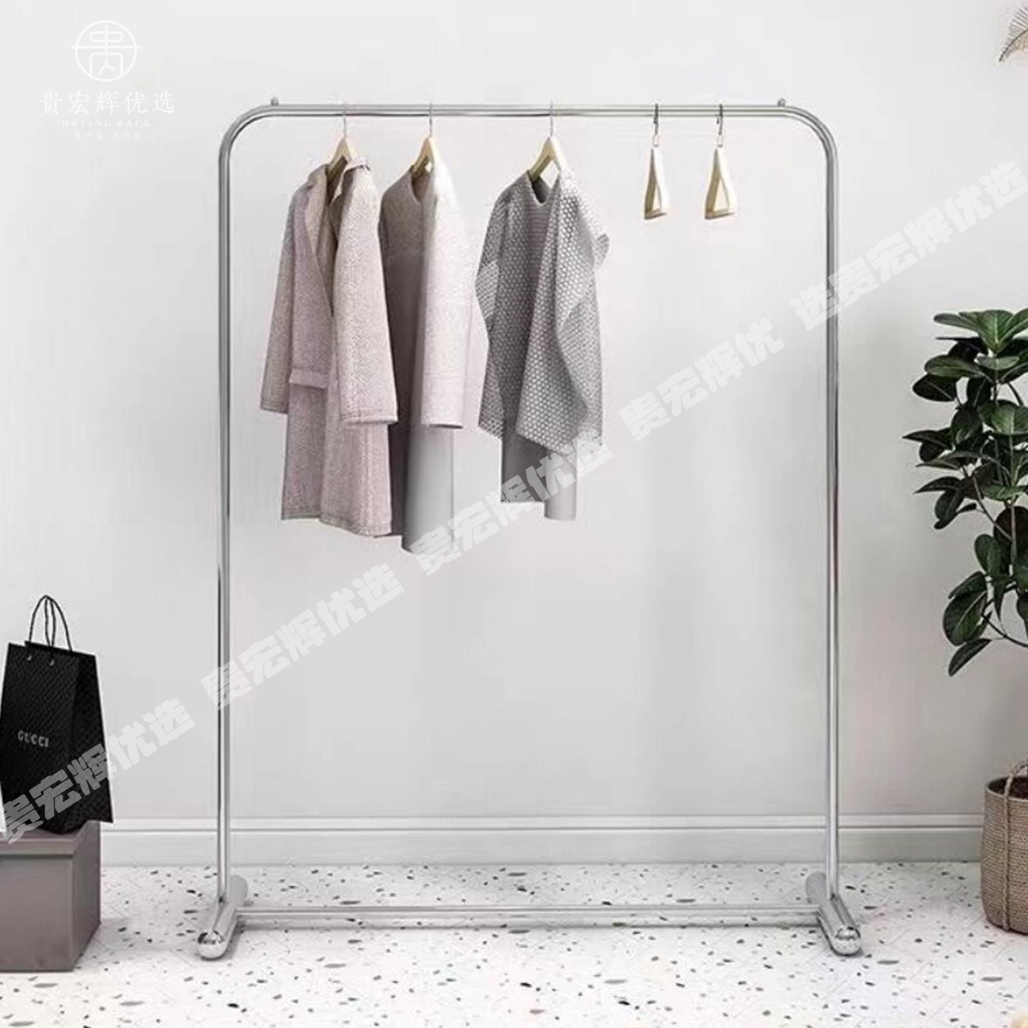 服装店展示架不锈钢简约