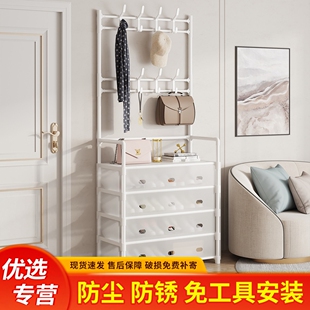 简易鞋架门口家用一体多功能收纳鞋柜鞋帽架占地小多层组装置物架