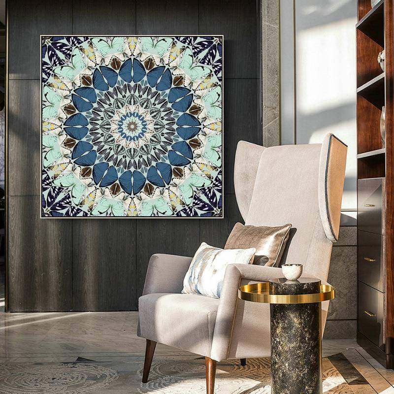 圣仕简约装饰画现代客厅背景卧室玄关书房餐厅挂画样板房壁画蝴蝶