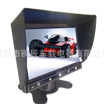 7英寸12-24V宽电压1024x600高清车载显示器监示器可选白色