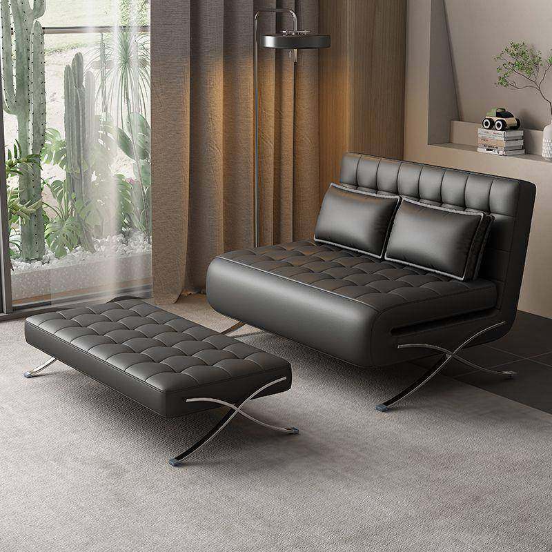 单人沙发床可折叠两用客厅小户型巴塞罗那阳台书房黑色懒人沙发椅