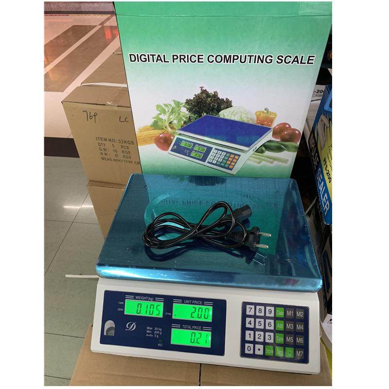 英文版30kg/40kg电子计价秤电子秤电子台称小台秤水果秤ACS-769