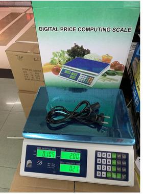 英文版30kg/40kg电子计价秤电子秤电子台称小台秤水果秤ACS-769