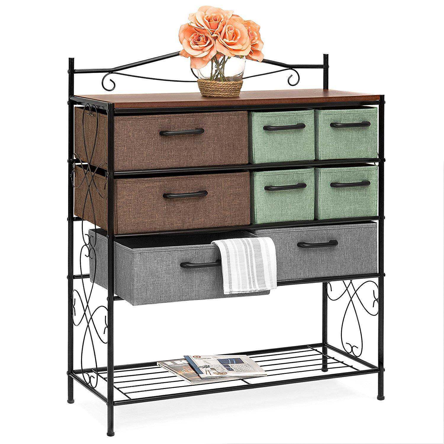 amazon爆款抽屉式收纳架客厅主卧浴室简易布衣柜整理柜储物收纳柜