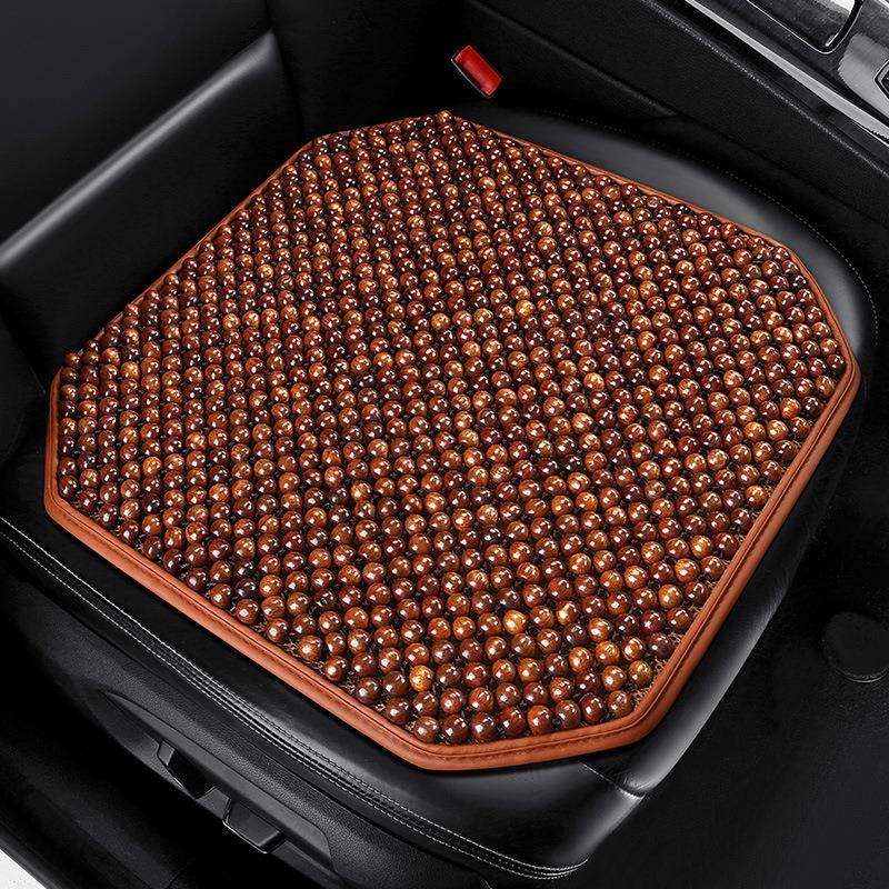 新款木珠夏天透气坐垫三件套清凉舒适不闷热汽车通用坐垫