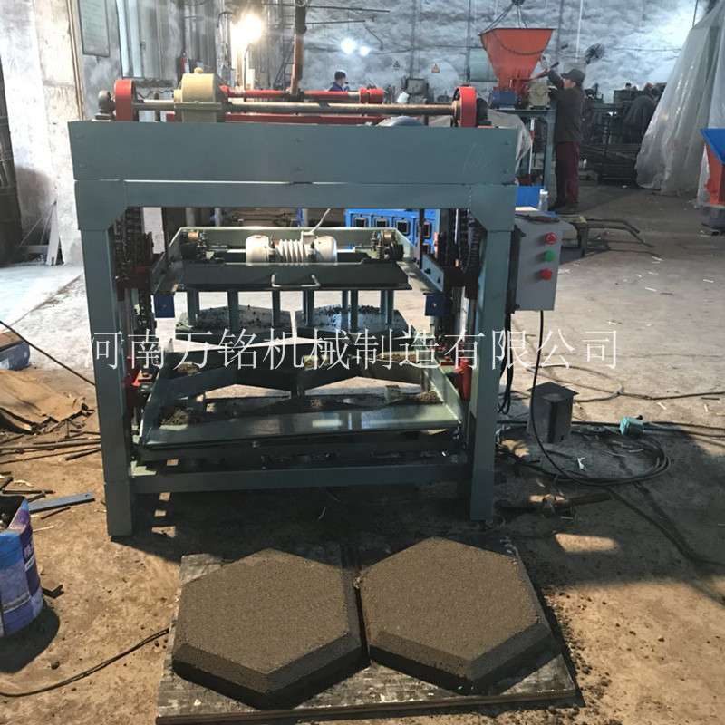 小型实心六角护坡砖机河堤护坡砖机连锁块植草砖机河道水泥制砖机