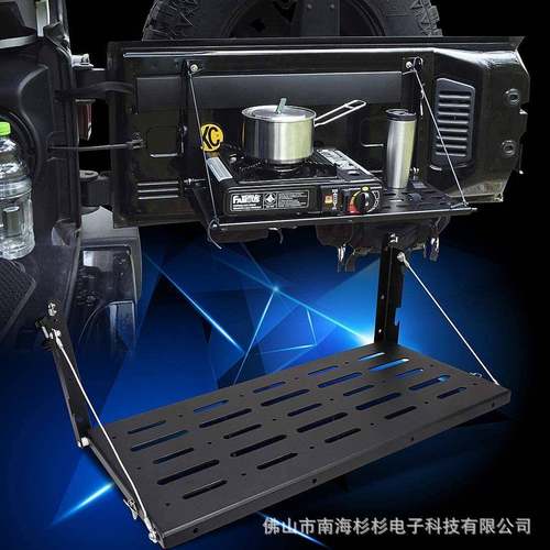 现货2007-17JK牧马人尾门置物架放置物品架子铝质折叠架