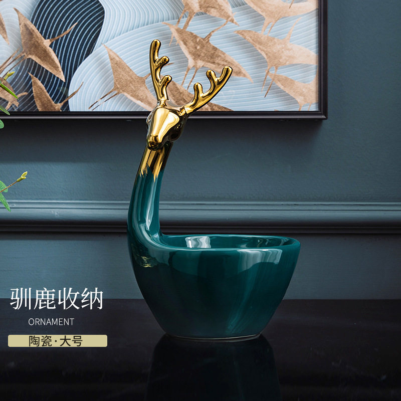 陶瓷器皿装饰品储物罐摆件客厅家用欧式陶瓷摆件新品潮州厂家批发
