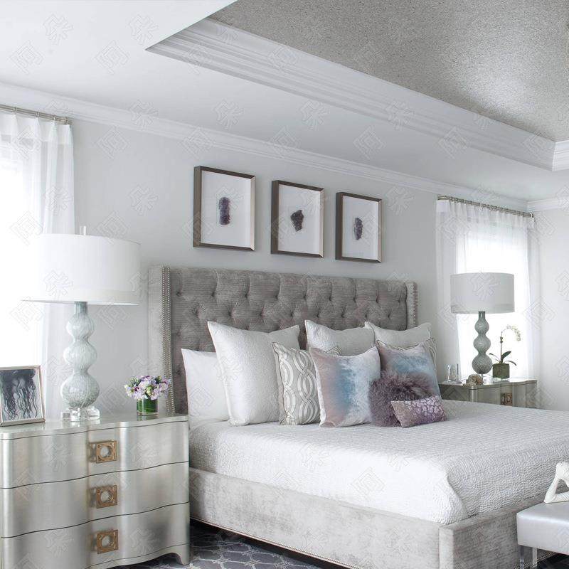 美式客厅台灯琉璃样板房台灯灰色现代简约个性卧室床头柜台灯332,电子/电工,接线端子,淘宝优惠券,粉丝福利购,淘宝优惠卷