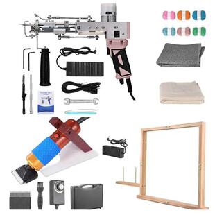 现货2合1簇绒枪电动修毛器tuftinggun毛线地毯布框架套装