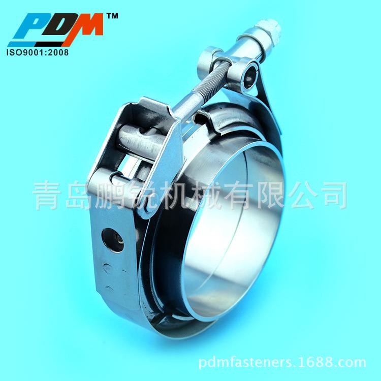 不锈钢V型速放卡箍用于管道连接3.5英寸配带子母法兰