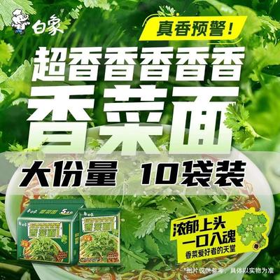 白象香菜方便面 袋装10袋/桶装6桶 整箱香菜面醇香爆香型口味新品