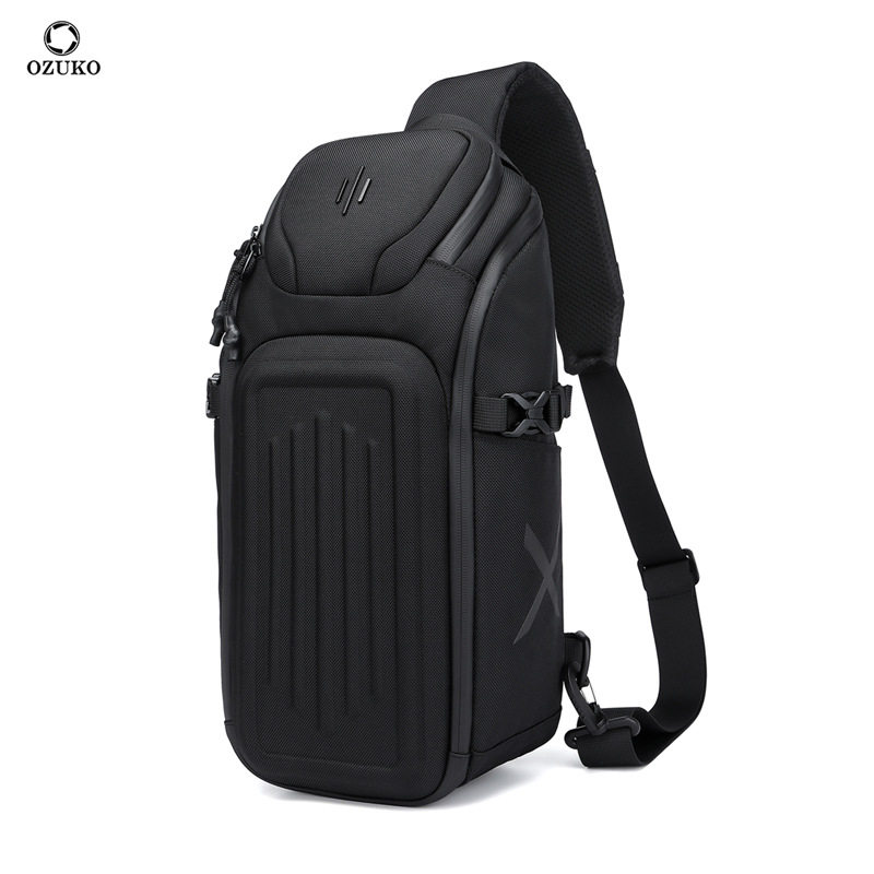 OZUKO男士胸包防水斜挎包 商务简约挎包潮牌通勤小背包高级感,箱包皮具/热销女包/男包,男士包袋,淘宝优惠券,粉丝福利购,淘宝优惠卷